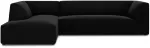 Nurgadiivan Micadoni Home Ruby 4 Seats, must v., vasak, 273 x 180 cm x 69 cm