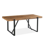 S&ouml;&ouml;gilaud Home4you Ironbridge, must v./puidu v., 180 cm x 88 cm x 76 cm