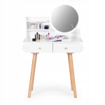 Tualettlaud ModernHome CHDT05, valge v./pruun v., 122 cm x 80 cm x 40 cm