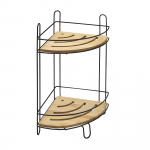 2-korruseline du&scaron;i nurgariiul Jotta Scandic, 19.5 cm x 36.5 cm x 19.5 cm, must v./pruun v.