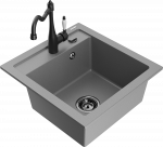 K&ouml;&ouml;givalamu koos kraaniga Mexen Vito, vaik/graniit, 49 cm x 52 cm x 21 cm, hall