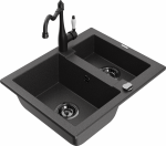 K&ouml;&ouml;givalamu koos kraaniga Mexen Carlos, vaik/graniit, 58.2 cm x 47.5 cm x 17.7 cm, graniit