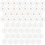 Seinakleebis BabyOno Daisies X, valge