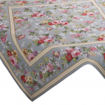 Laudlina ruudukujuline 4088, roheline/roosa/hall, 100 x 100 cm