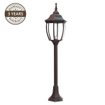 Vabalt seisev v&auml;lisvalgusti Domoletti El-560PE2, 100W, E27, IP44, vananenud must punase varjundiga, 21 cm x 100 cm