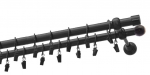 Kardinapuu komplekt Olimp Luna, 250 cm, &Oslash; 19 mm, must v.