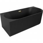 Vann, teisaldatav Mexen Gia Left, 150 cm x 75 cm x 58 cm, ovaalne, kuldne matt/matt must