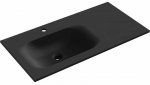 Vannitoa kraanikauss Mexen Vela Left, konglomeraat, 91 cm x 46.5 cm x 16.5 cm, must