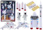 Kujukeste komplekt, koos tarvikutega Lean Toys Space Adventure, 11 tk, valge