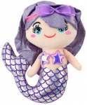 Pehme m&auml;nguasi Lean Toys Mermaid Holographic, violetne v., 25 cm