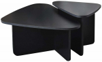 Kohvilaudade komplekt Kalune Design Ballare, must v., 40 - 60 cm x 90 cm x 35 - 40 cm, 2 tk