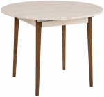 Laud pikendatav Nordure Viona, p&auml;hklipuu v./travertine v., 100 - 131 cm x 100 cm x 75 cm