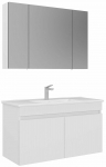 Vannitoa m&ouml;&ouml;bli komplekt Kalune Design Tivoli, valge matt v., 45 cm x 100 cm x 57 cm