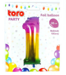 Fooliumist &otilde;hupall number Rainbow 1, mitmev&auml;rviline