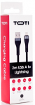 Juhe Toti, Lightning/USB Type A, 200 cm, must v.