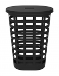 Pesukast Plast Team, 54 l, must v., 35 cm x 47.5 cm