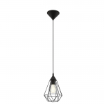 Valgusti rippuv Eglo Tarbes 94187, E27, 1 x 60 W, must v.