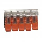 Klemmplokk Elektrowerk, 0,2&ndash;4 mm&sup2;, 5 koht., 32 A, oranž