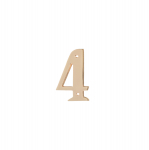 Uksenumber Haushalt BP-4, 14.5 cm x 7 cm, messing, messingi v.