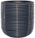 Lillepott Home4you Wicker 38088, plastik/metall, must