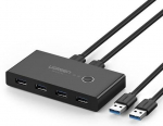 USB jaotur Ugreen 2 In 4 Out USB 3.0 Sharing Switch Box, must v.
