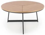 Kohvilaud, tamm v./must v., 80 cm x 80 cm x 41 cm