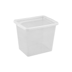 Kaanega hoiukarp, transportimiseks/t&ouml;&ouml;riistadele/esemete hoidmiseks Okko Basic Box 2297, 31 l, l&auml;bipaistev, 33 x 42.5 x 34.7 cm