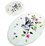 Vannitoamattide komplekt Foutastic Bird Nest 359CHL4489, mitmev&auml;rviline, 100 cm x 60 cm