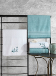 Vannir&auml;tikute komplekt Foutastic Hamam 338CTN1503, valge v./m&uuml;nt (mint) v., 150 cm x 90 cm, 4 tk