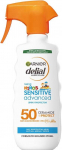 P&auml;evituse hooldussprei Garnier Delial Kids Sensitive Advanced SPF50+, 270 ml