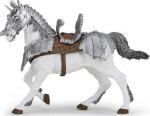 M&auml;ngukujuke Papo Horse In Armour 401406, 14.1 cm, valge v./h&otilde;be v.