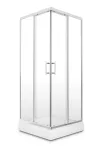 Du&scaron;ikabiin Thema Lux Aris Square QA111-80, ruudukujuline, 80 cm x 80 cm x 195 cm, valge v./kroom v./karastatud