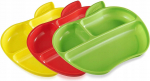 V&auml;ike taldrik Munchkin Divided Toddler Plates Lil' Apple, 6+ kuud, plastik, punane/kollane/roheline