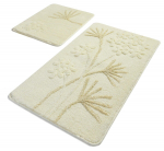 Vannitoamattide komplekt Foutastic Orkide 359CHL2151, valge v./beež v., 100 cm x 60 cm