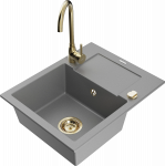 K&ouml;&ouml;givalamu Mexen Enzo 6506-71-670200-50, graniit, 57.6 cm x 46.5 cm x 17.4 cm, kuldne/hall