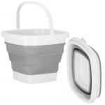 Hoiukorv, esemete hoidmiseks Springos HA5098, 5 l, valge v./hall v., 19 x 23.8 x 14 cm