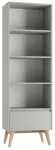 Raamaturiiul Pinio Swing High, hall v., 199.5 cm x 42.5 cm x 65 cm
