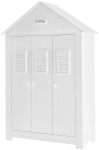 Riidekapp Pinio Marsylia, valge v., 145 cm x 54.5 cm x 216 cm