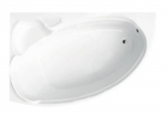 Vann, nurgaga Besco Finezja, 155 cm x 95 cm x 55.5 cm, vasakpoolne, valge