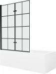 Vann seinaga, sisseehitatav Mexen Cubik, 160 cm x 70 cm x 40 cm, ristk&uuml;lik, valge/must
