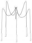Valgusti rippuv AZzardo Locus L, GU10, 5 x 35 W, valge v.