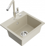 K&ouml;&ouml;givalamu koos kraaniga Mexen Milo Flora, graniit, 43.5 cm x 41 cm x 17.1 cm, beež