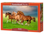 Pusle Castorland 500 el. Horses in Spring Rush B-54084, 33 cm x 47 cm, 500 tk, mitmev&auml;rviline