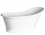 Vann, teisaldatav Besco Gloria, 160 cm x 68 cm x 77.5 cm, ovaalne, valge/must