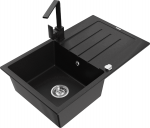 K&ouml;&ouml;givalamu koos kraaniga Mexen Bruno, vaik/graniit, 79.5 cm x 49.5 cm x 20 cm, must