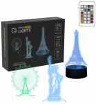 Dekoratsioon Manta 3D Buildings LED-valgustusega, 20.5 cm, 10.2 cm, mitmev&auml;rviline