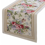 Piklik laudlina ristk&uuml;likukujuline 4088, roheline/roosa/hall, 40 x 100 cm