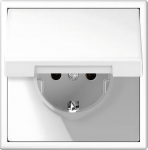 Pistikupesa Liregus Modern IKL16-208-01.M/WM, maandusega, IP44, valge matt v.