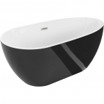 Vann, teisaldatav Mexen Eos, 170 cm x 75 cm x 58 cm, ovaalne, valge/must