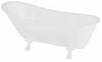 Vann, teisaldatav Besco Olaya, 160 cm x 68 cm x 68 cm, ovaalne, valge